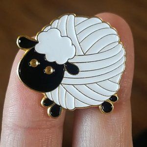 *2 for $13* Crafty Sheep Yarn Enamel Pin